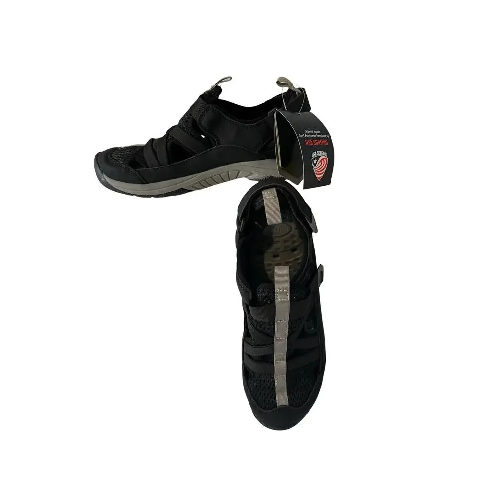Khombu Sandals Womens Size 8 Black Altona Water Sandal Surfing New With Box